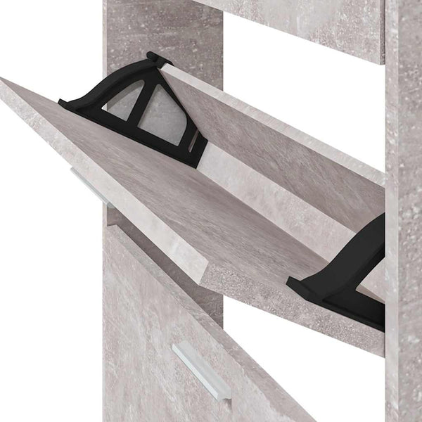 Schuhschrank Betongrau 59x17x81 cm