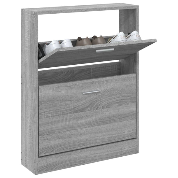 Schuhschrank Grau Sonoma Holz