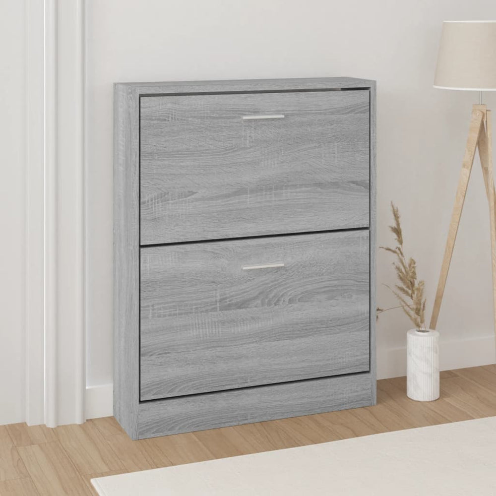 Schuhschrank Grau Sonoma Holz