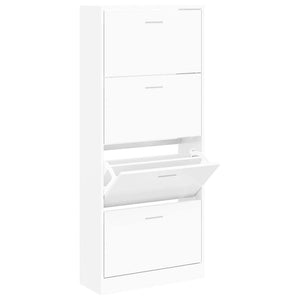 Weißer Schuhschrank 63x24x147 cm