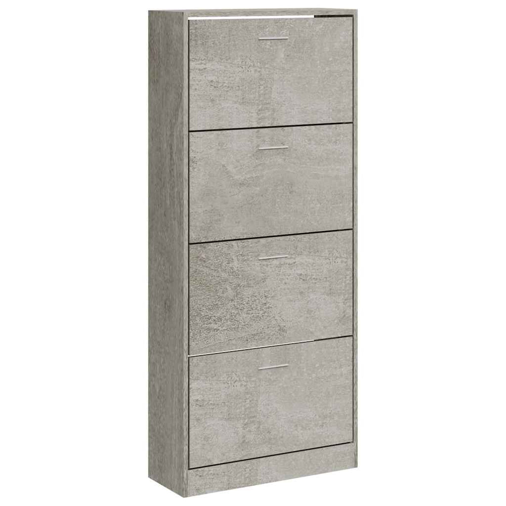 Schuhschrank Betongrau 63x24x147 cm