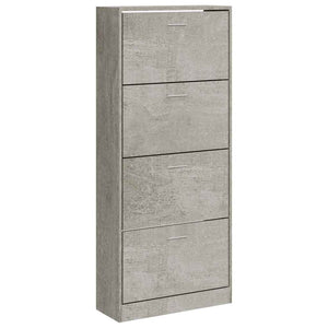Schuhschrank Betongrau 63x24x147 cm