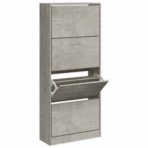 Schuhschrank Betongrau 63x24x147 cm