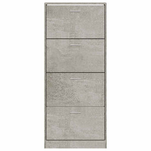 Schuhschrank Betongrau 63x24x147 cm