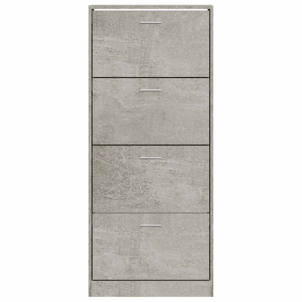 Schuhschrank Betongrau 63x24x147 cm
