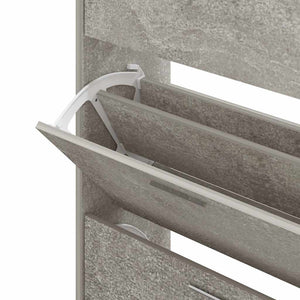 Schuhschrank Betongrau 63x24x147 cm