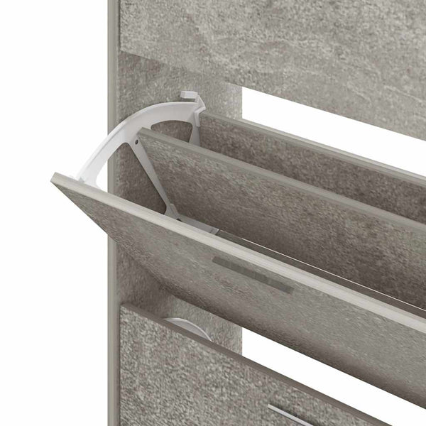 Schuhschrank Betongrau 63x24x147 cm
