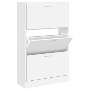 Weißer Schuhschrank 63x24x103 cm