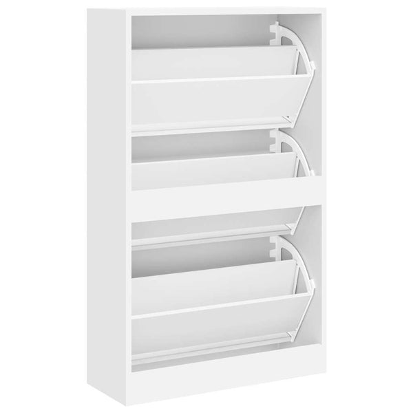 Weißer Schuhschrank 63x24x103 cm