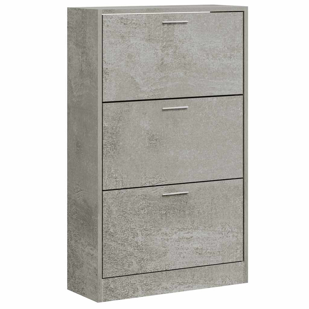 Schuhschrank Betongrau 63x24x103 cm
