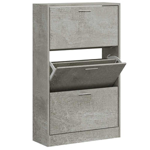 Schuhschrank Betongrau 63x24x103 cm