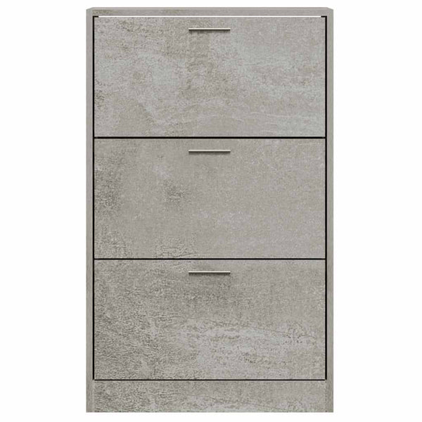 Schuhschrank Betongrau 63x24x103 cm