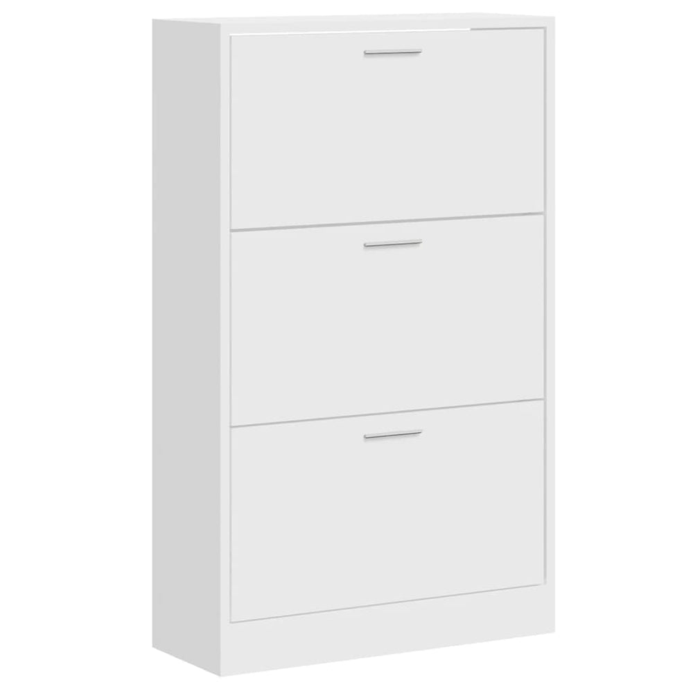 Hochglanz Schuhschrank Weiß 63x103 cm