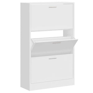 Hochglanz Schuhschrank Weiß 63x103 cm