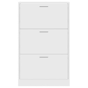 Hochglanz Schuhschrank Weiß 63x103 cm