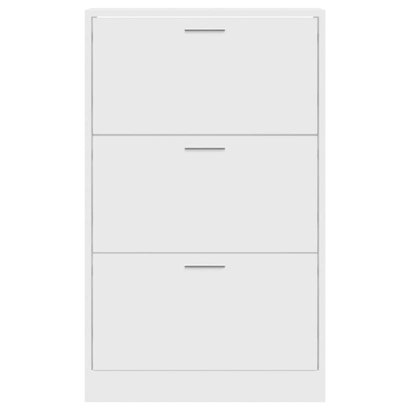 Hochglanz Schuhschrank Weiß 63x103 cm
