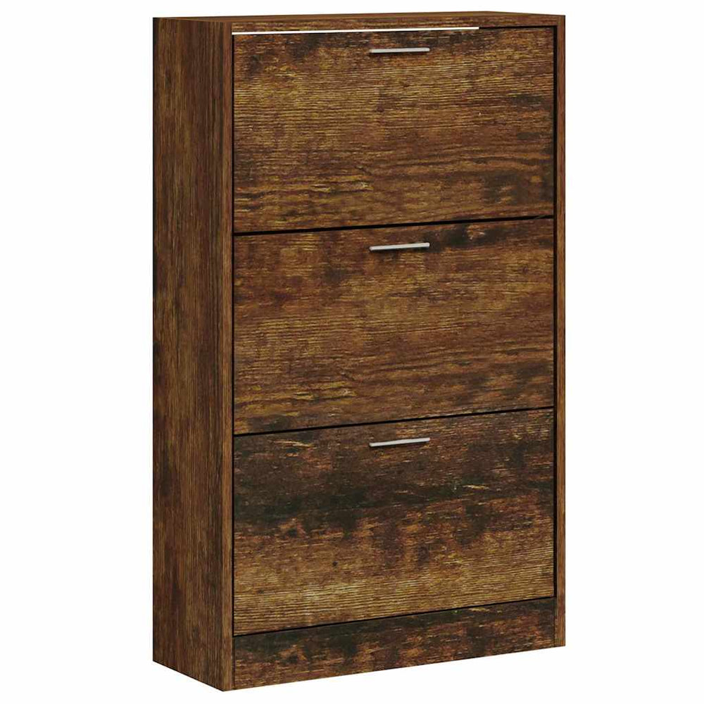 Schuhschrank Räuchereiche 63x24x103 cm