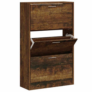 Schuhschrank Räuchereiche 63x24x103 cm