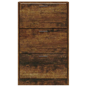 Schuhschrank Räuchereiche 63x24x103 cm