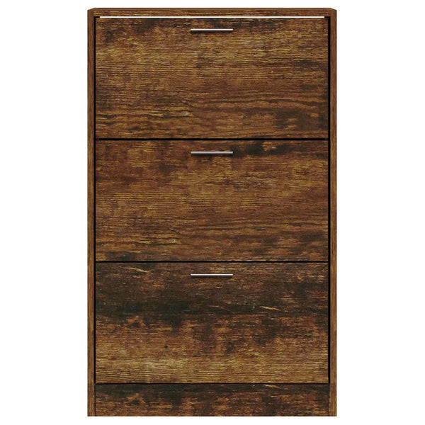 Schuhschrank Räuchereiche 63x24x103 cm