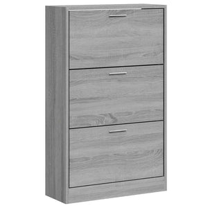 Schuhschrank Grau Sonoma 63x24x103 cm