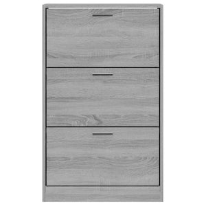Schuhschrank Grau Sonoma 63x24x103 cm
