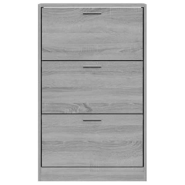 Schuhschrank Grau Sonoma 63x24x103 cm