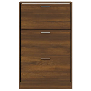 Schuhschrank Braun Eichenoptik 63x24x103cm