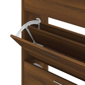 Schuhschrank Braun Eichenoptik 63x24x103cm