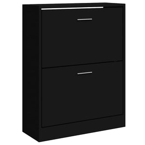 Schuhschrank Schwarz 63x24x81 cm