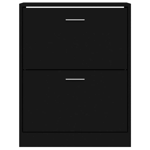 Schuhschrank Schwarz 63x24x81 cm