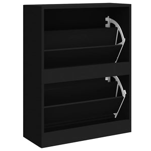 Schuhschrank Schwarz 63x24x81 cm