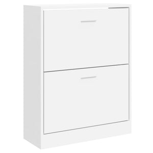 vidaXL Meuble à chaussures blanc brillant 63x24x81 cm Aggloméré