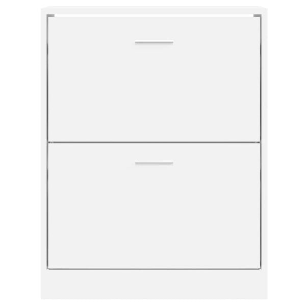 vidaXL Meuble à chaussures blanc brillant 63x24x81 cm Aggloméré
