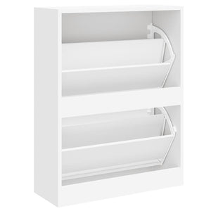 vidaXL Meuble à chaussures blanc brillant 63x24x81 cm Aggloméré