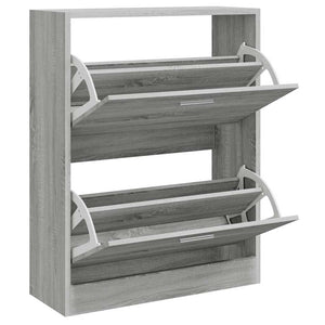 Schuhschrank Grau Sonoma 63x24x81 cm