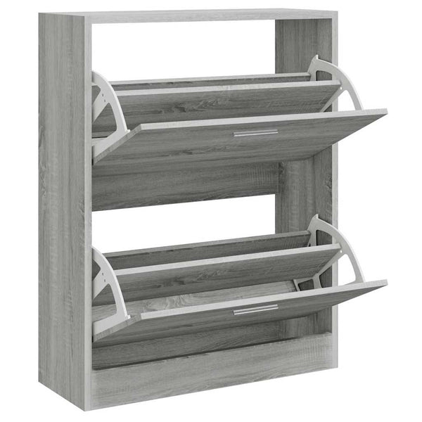 Schuhschrank Grau Sonoma 63x24x81 cm