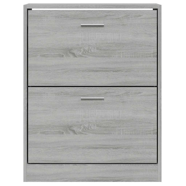 Schuhschrank Grau Sonoma 63x24x81 cm