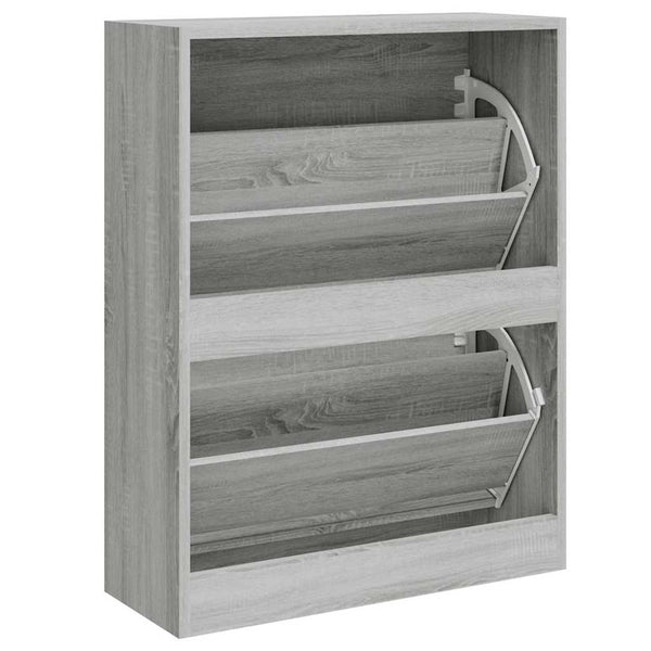 Schuhschrank Grau Sonoma 63x24x81 cm