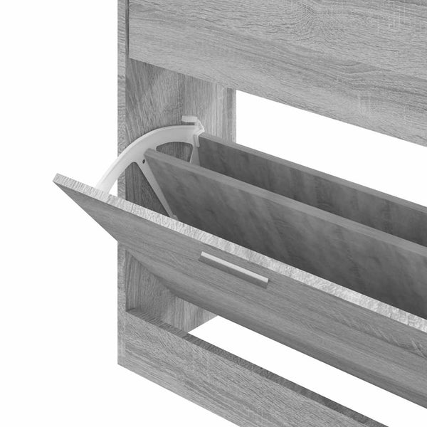 Schuhschrank Grau Sonoma 63x24x81 cm