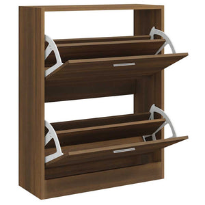 Schuhschrank Braun Eichenoptik, 63 cm
