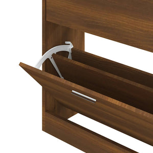 Schuhschrank Braun Eichenoptik, 63 cm