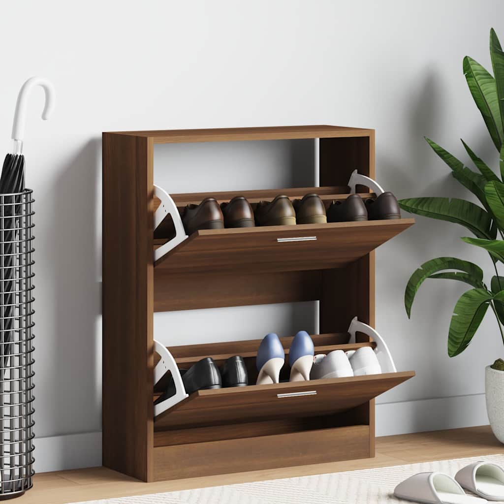 Schuhschrank Braun Eichenoptik, 63 cm
