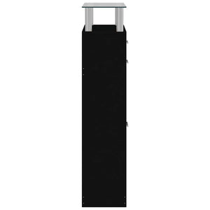 Schuhschrank Schwarz 63x24x104 cm