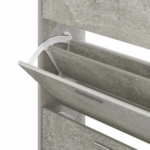 Schuhschrank Betongrau 63x24x104 cm