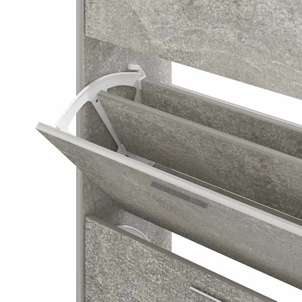 Schuhschrank Betongrau 63x24x104 cm