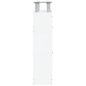vidaXL Meuble à chaussures blanc brillant 63x24x104 cm Aggloméré