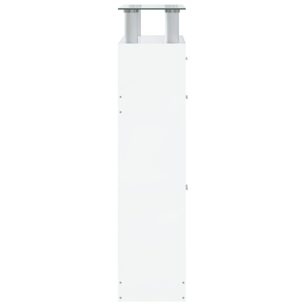 vidaXL Meuble à chaussures blanc brillant 63x24x104 cm Aggloméré