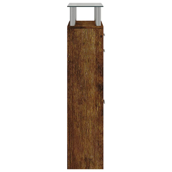 Schuhschrank Räuchereiche 63x24x104 cm
