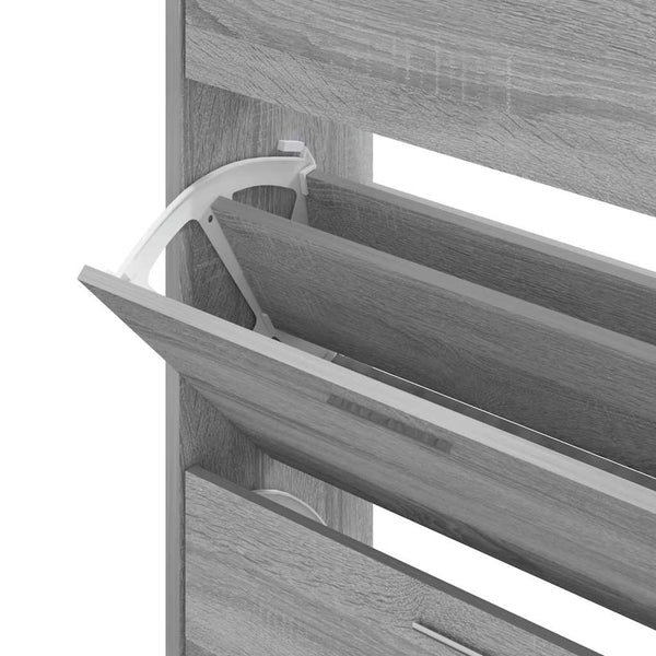 Schuhschrank Grau Sonoma 63x24x104 cm